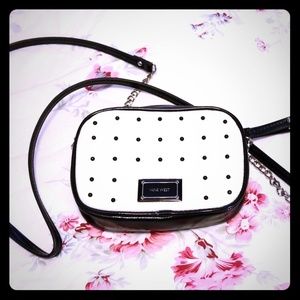 Nine West Black & White Crossbody Purse